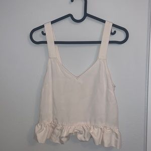 Cream Peplum Top